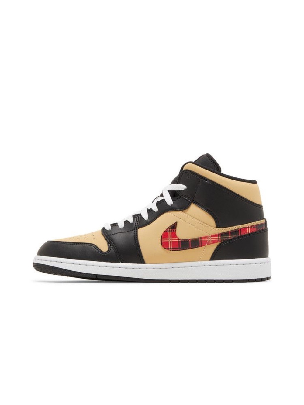 Nike Air Jordan 1 Mid SE Tartan Swoosh Sneakers - Picture 5 of 14